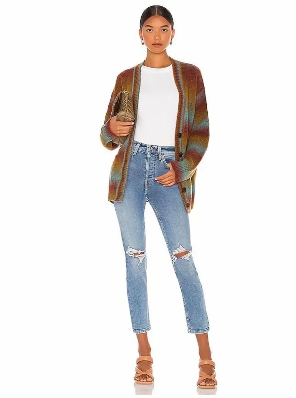 RE/DONE Originals 90s High Rise Ankle Crop in 60s Fade Size 29